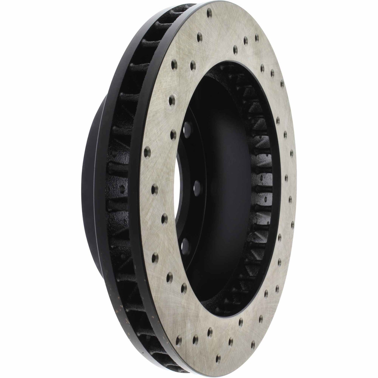 StopTech Sport Cross Drilled Brake Rotor; Front Left