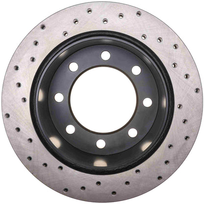 StopTech Sport Cryo Cross Drilled Brake Rotor; Rear Left