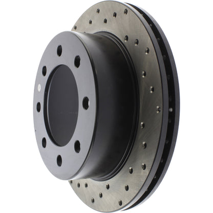 StopTech Sport Cross Drilled Brake Rotor; Rear Right