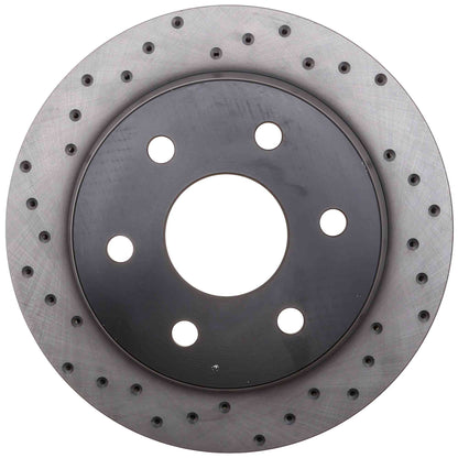StopTech Sport Cross Drilled Brake Rotor; Rear Right