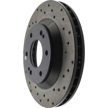 StopTech Sport Cryo Cross Drilled Brake Rotor; Front Left