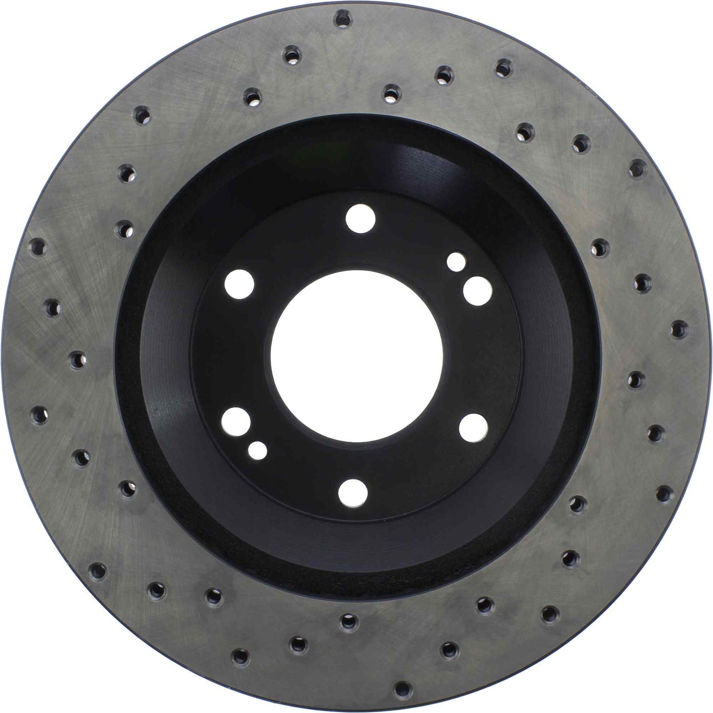 StopTech Sport Cross Drilled Brake Rotor; Front Left