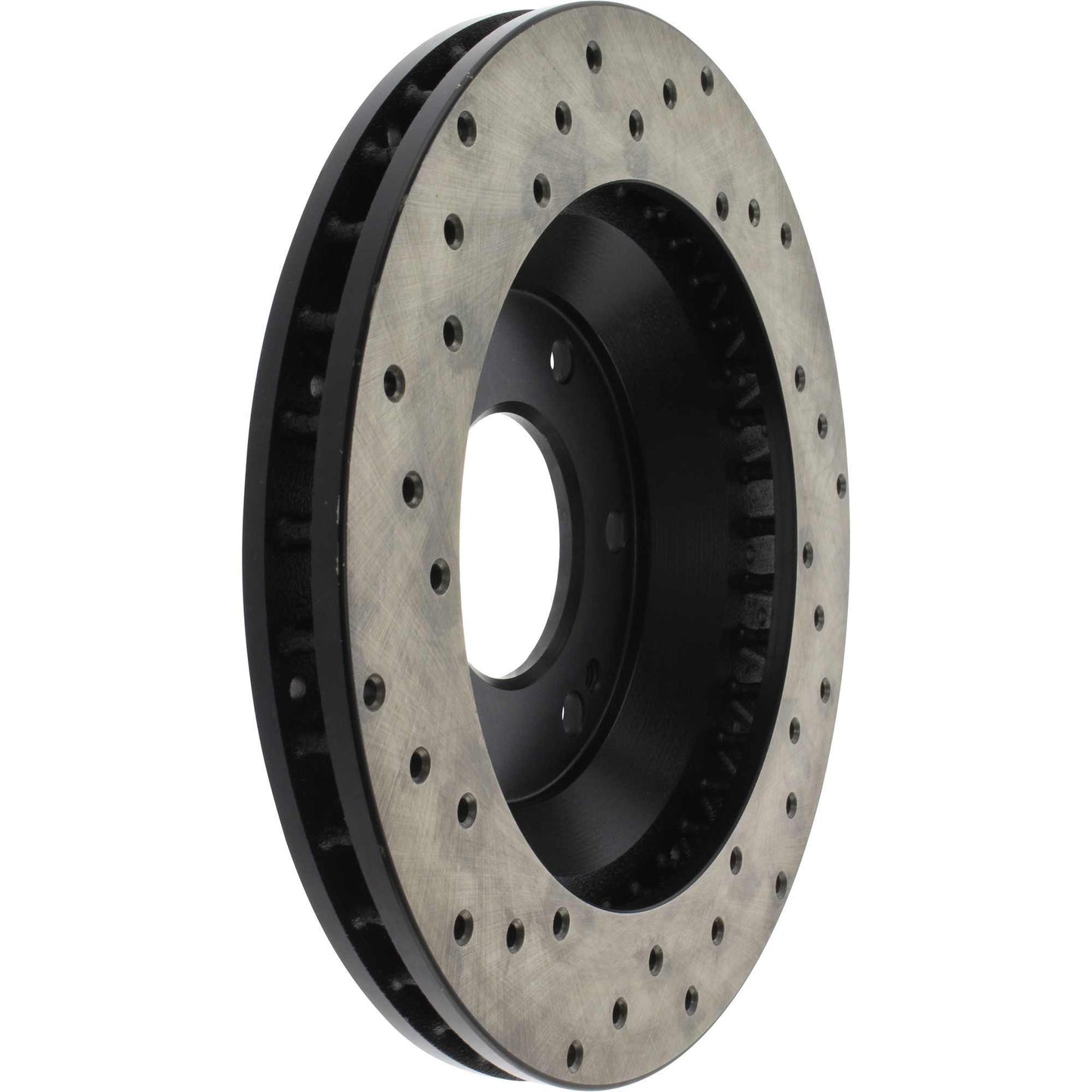 StopTech Sport Cross Drilled Brake Rotor; Front Left