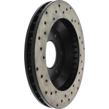 StopTech Sport Cross Drilled Brake Rotor; Front Left