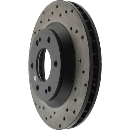 StopTech Sport Cross Drilled Brake Rotor; Front Right
