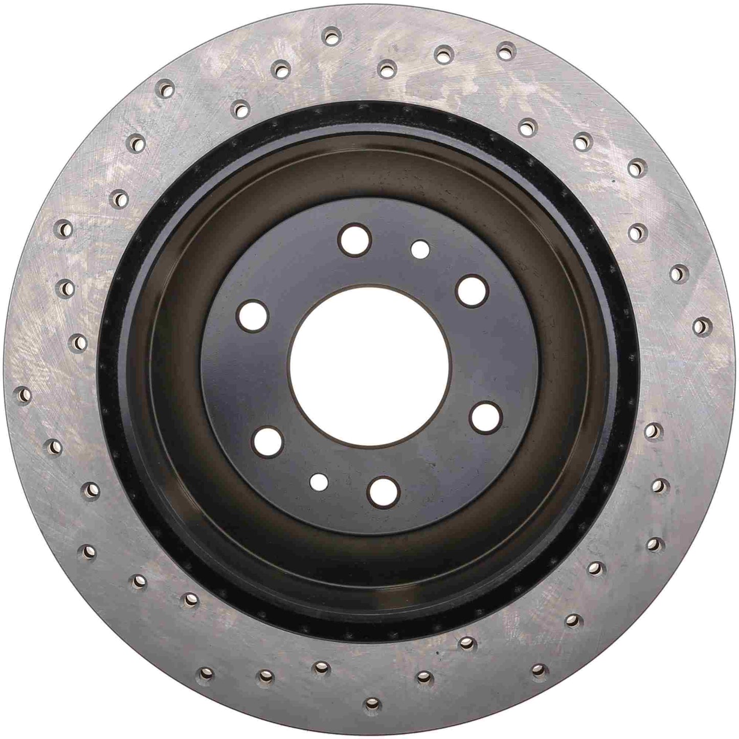 StopTech Sport Cross Drilled Brake Rotor; Rear Left