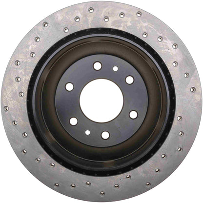 StopTech Sport Cross Drilled Brake Rotor; Rear Left