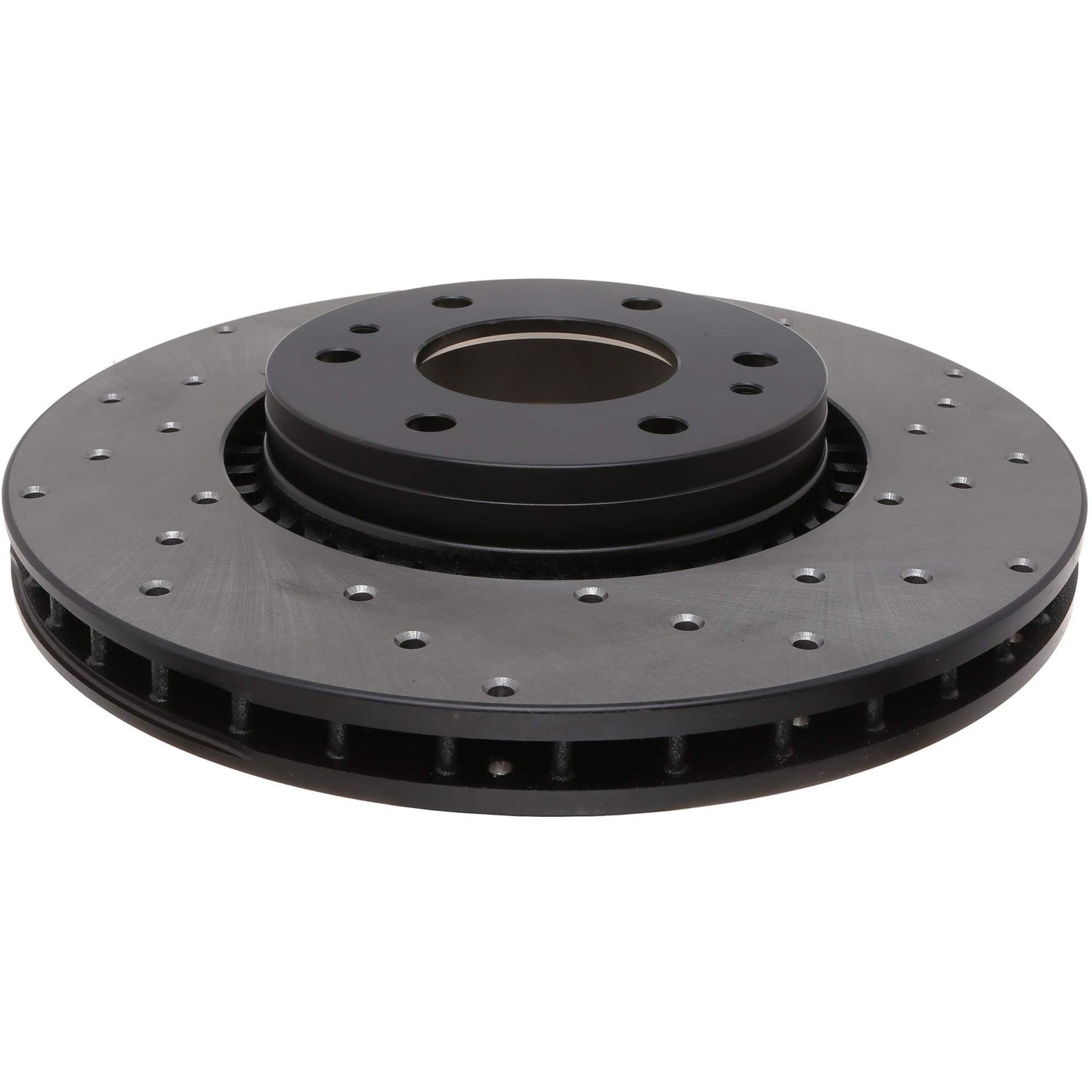StopTech Sport Cross Drilled Brake Rotor; Front Left