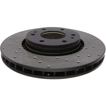 StopTech Sport Cross Drilled Brake Rotor; Front Left
