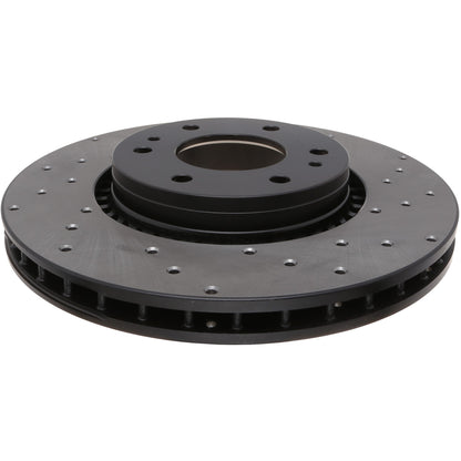 StopTech Sport Cross Drilled Brake Rotor; Front Left
