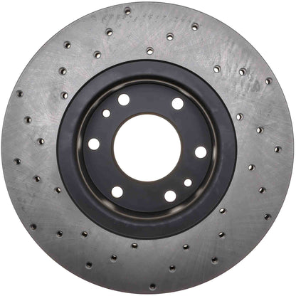 StopTech Sport Cross Drilled Brake Rotor; Front Left