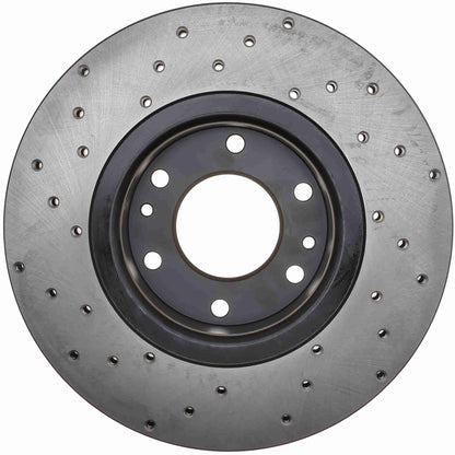 StopTech Sport Cross Drilled Brake Rotor; Front Right