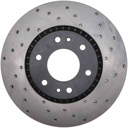 StopTech Sport Cross Drilled Brake Rotor; Front Right
