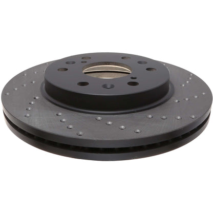 StopTech Sport Cross Drilled Brake Rotor; Front Left
