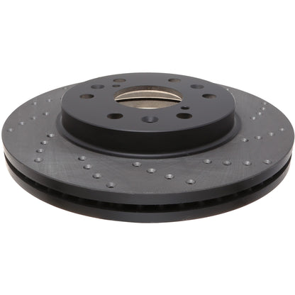 StopTech Sport Cross Drilled Brake Rotor; Front Left