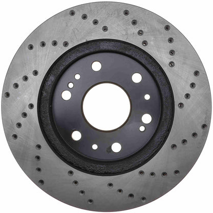 StopTech Sport Cross Drilled Brake Rotor; Front Right