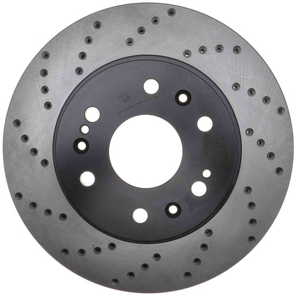 StopTech Sport Cross Drilled Brake Rotor; Front Right