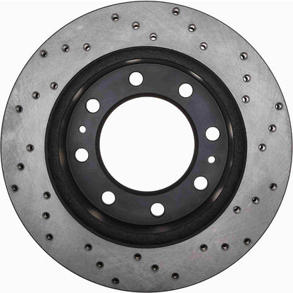 StopTech Sport Cryo Cross Drilled Brake Rotor; Front Right