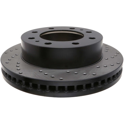 StopTech Sport Cross Drilled Brake Rotor; Front Left