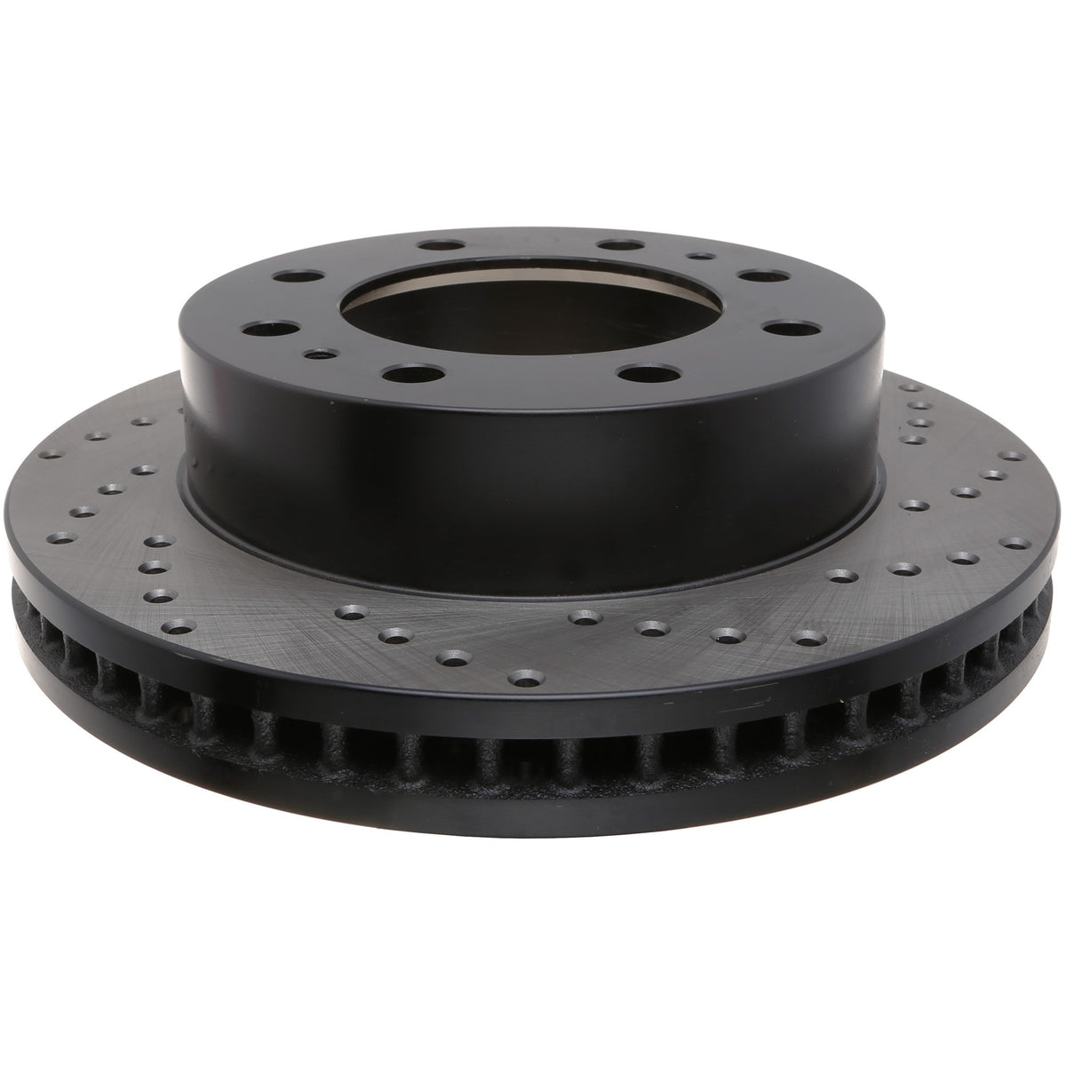 StopTech Sport Cross Drilled Brake Rotor; Front Left