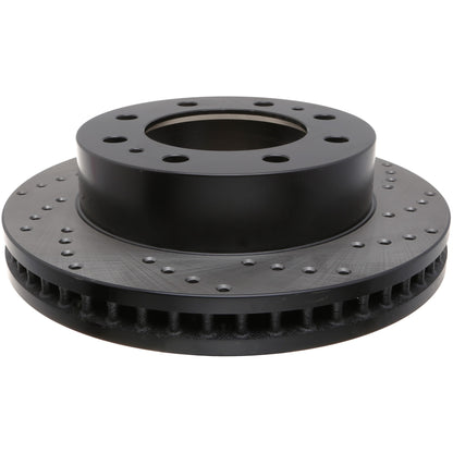 StopTech Sport Cross Drilled Brake Rotor; Front Left