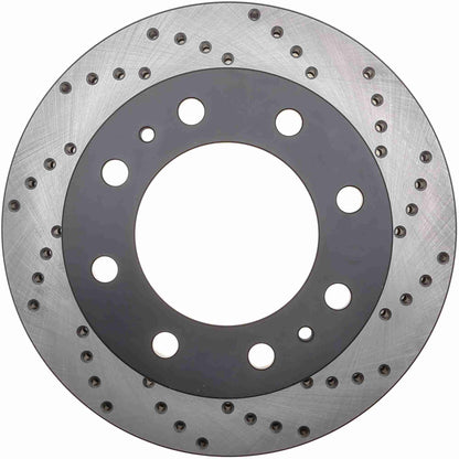 StopTech Sport Cross Drilled Brake Rotor; Front Left