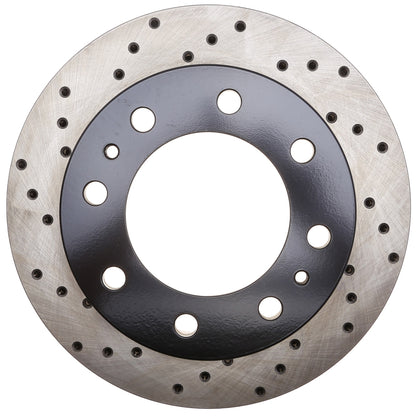 StopTech Sport Cross Drilled Brake Rotor; Front Right