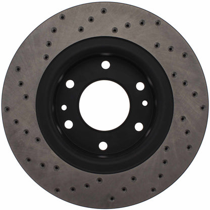 StopTech Sport Cross Drilled Brake Rotor; Front Left