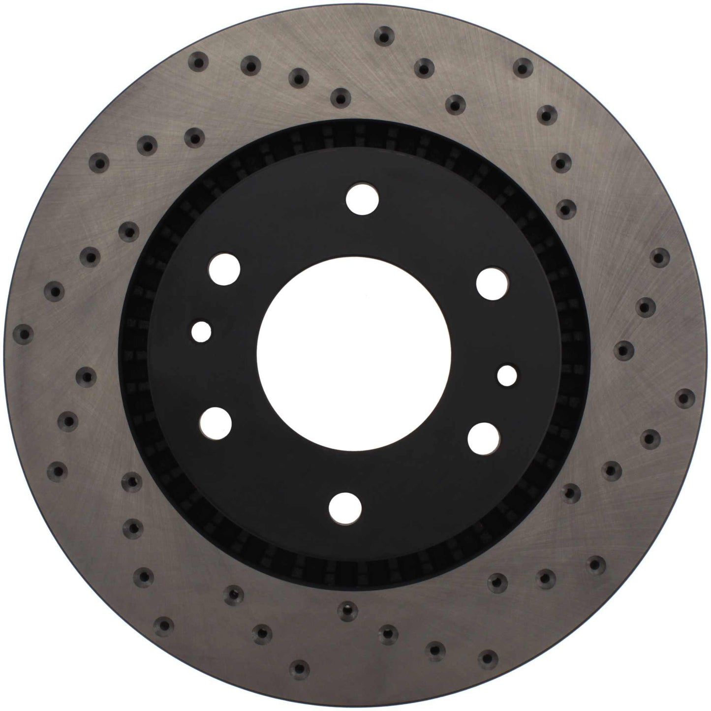 StopTech Sport Cross Drilled Brake Rotor; Front Left