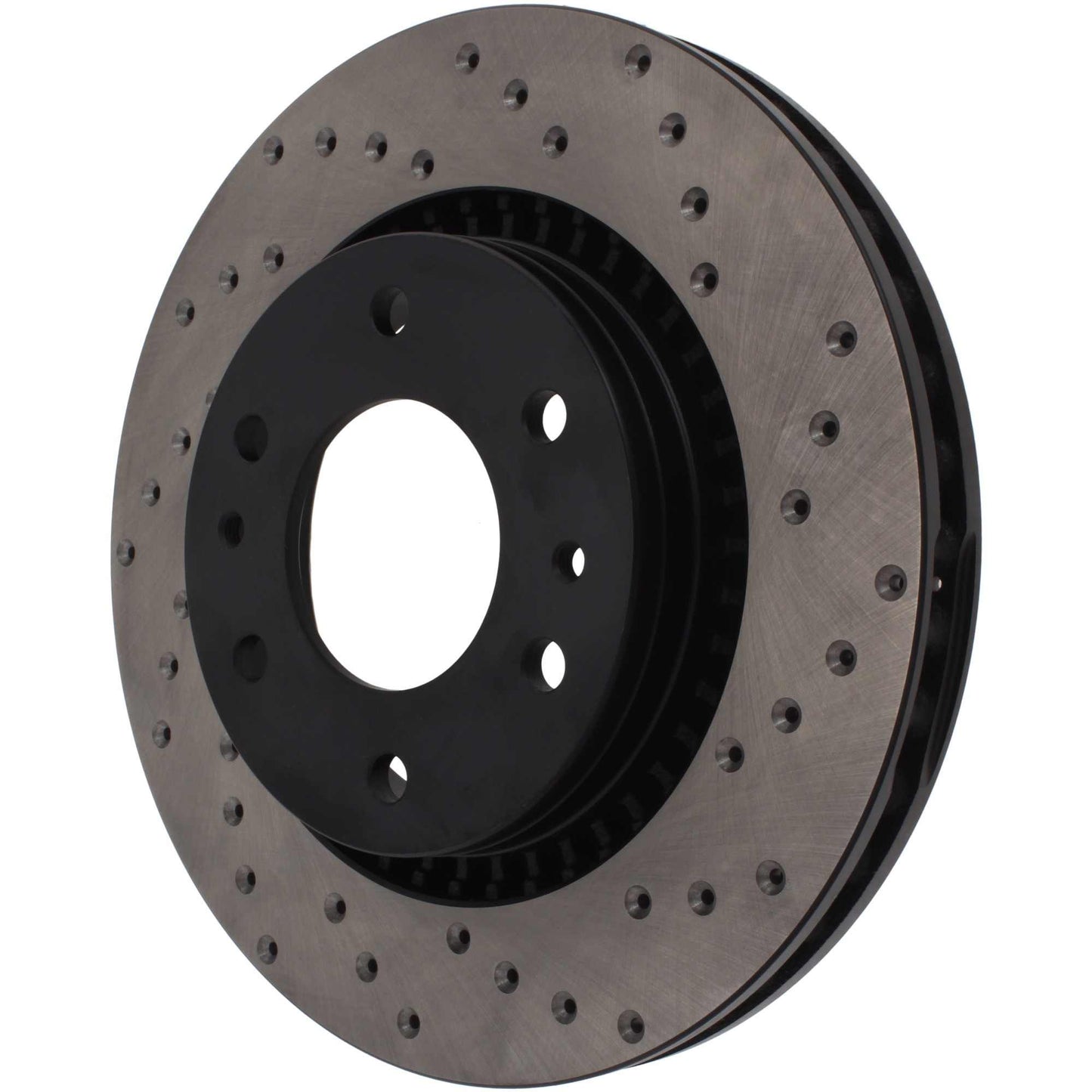 StopTech Sport Cross Drilled Brake Rotor; Front Left
