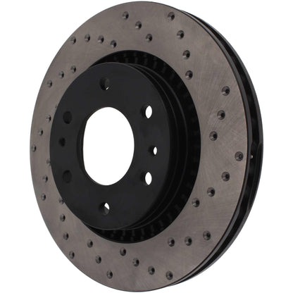 StopTech Sport Cross Drilled Brake Rotor; Front Left