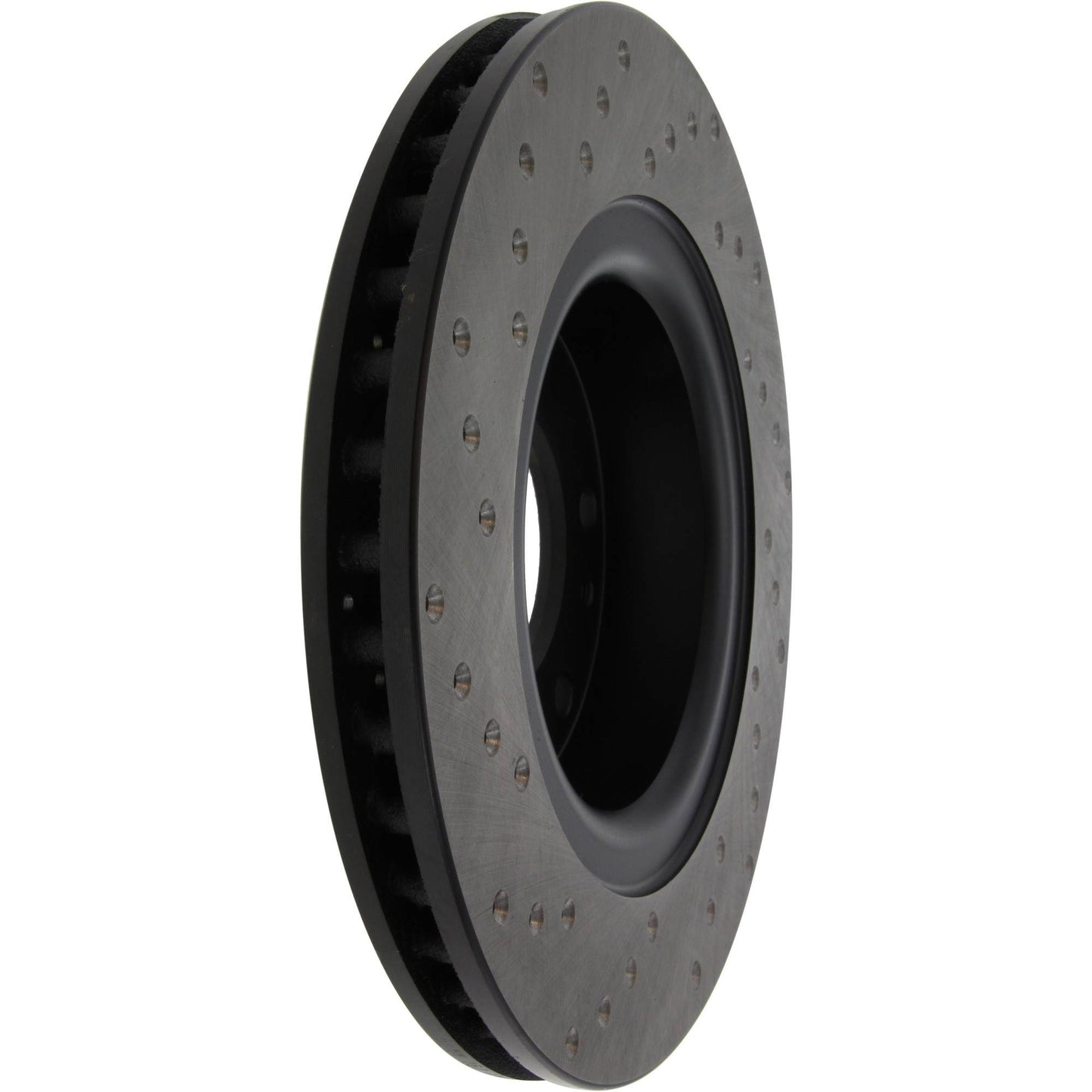 StopTech Sport Cross Drilled Brake Rotor; Front Left