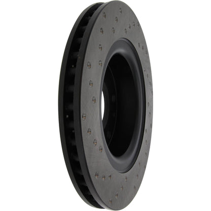 StopTech Sport Cross Drilled Brake Rotor; Front Left