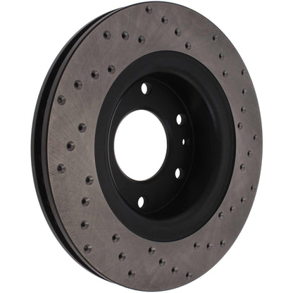 StopTech Sport Cross Drilled Brake Rotor; Front Right