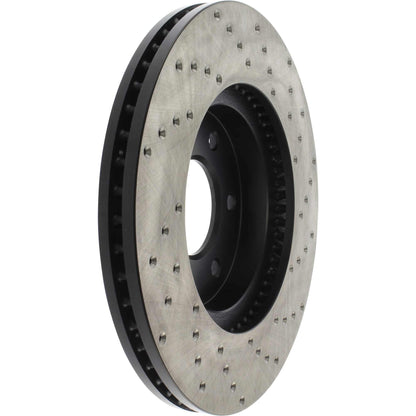 StopTech Sport Cross Drilled Brake Rotor; Front Right