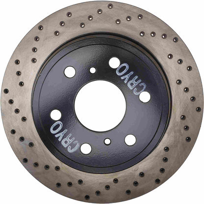 StopTech Sport Cryo Cross Drilled Brake Rotor; Rear Right