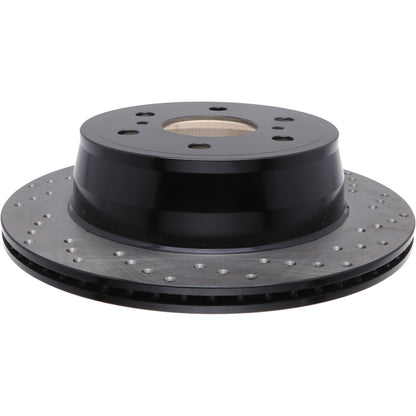 StopTech Sport Cross Drilled Brake Rotor; Rear Left