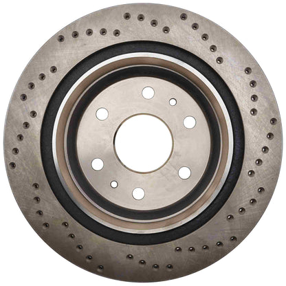 StopTech Sport Cross Drilled Brake Rotor; Rear Right