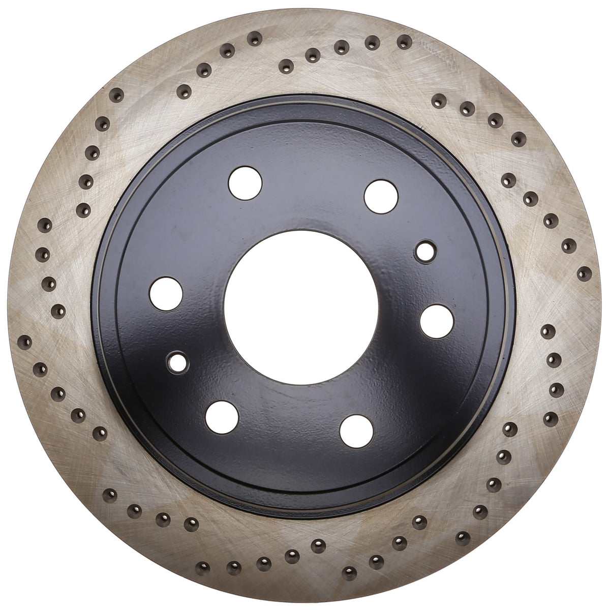 StopTech Sport Cross Drilled Brake Rotor; Rear Right