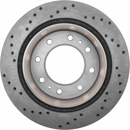 StopTech Sport Cross Drilled Brake Rotor; Rear Left