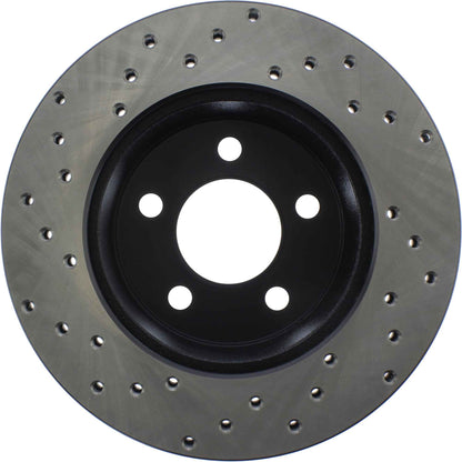 StopTech Sport Cross Drilled Brake Rotor; Front Left