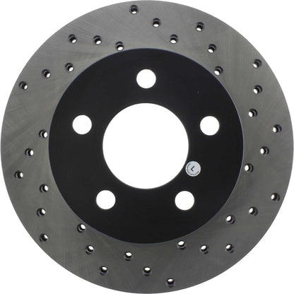 StopTech Sport Cross Drilled Brake Rotor; Front Left