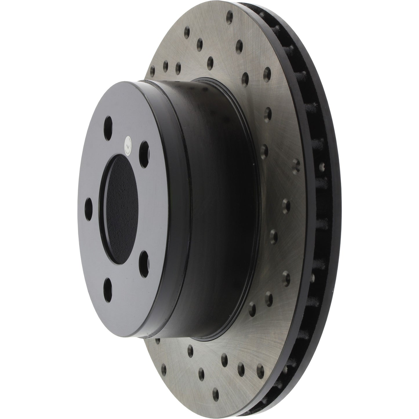 StopTech Sport Cross Drilled Brake Rotor; Front Left