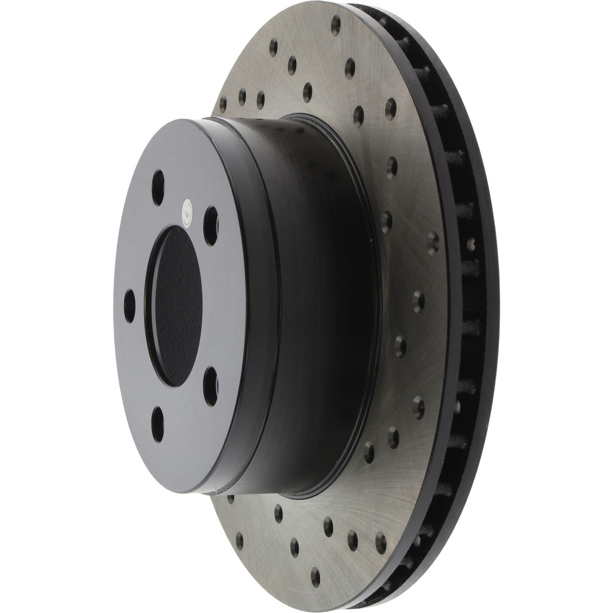 StopTech Sport Cross Drilled Brake Rotor; Front Left