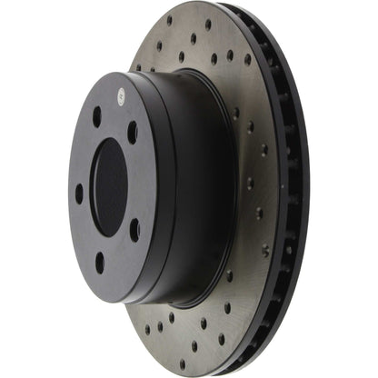StopTech Sport Cross Drilled Brake Rotor; Front Right
