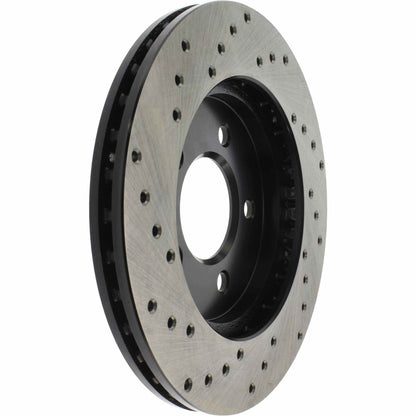 StopTech Sport Cross Drilled Brake Rotor; Front Left