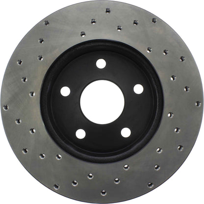 StopTech Sport Cross Drilled Brake Rotor; Front Left