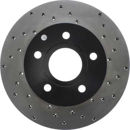 StopTech Sport Cross Drilled Brake Rotor; Front Left