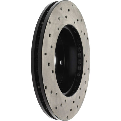 StopTech Sport Cross Drilled Brake Rotor; Front Left