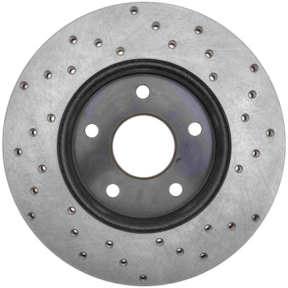 StopTech Sport Cross Drilled Brake Rotor; Front Right